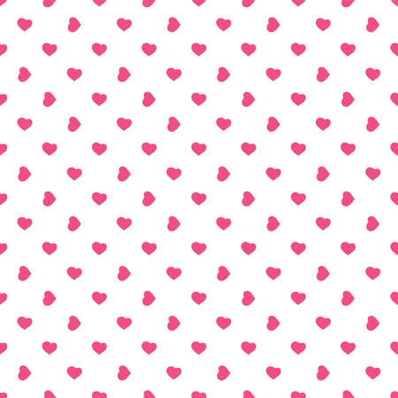 Abstract Seamless White and Pink Hearts Pattern - Valentine's Day Card or Background Design