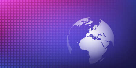 Earth Globe Design - Global Business, Technology, Globalisation Concept, Vector Templateのイラスト素材