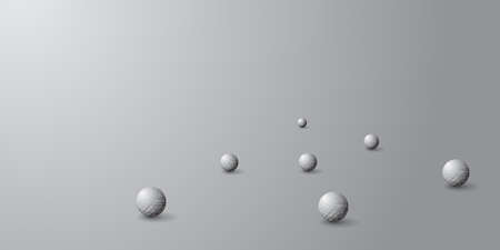 Abstract Globes Design Vector on Silver Grey Backgroundのイラスト素材