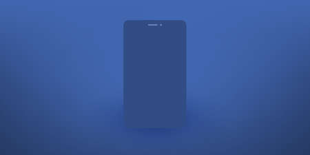 Blank Matte Blue Phone, Vector Background Illustrationのイラスト素材