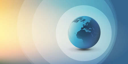 Earth Globe Design - Global Business, Technology, Eco, Globalisation Concept, Vector Templateのイラスト素材