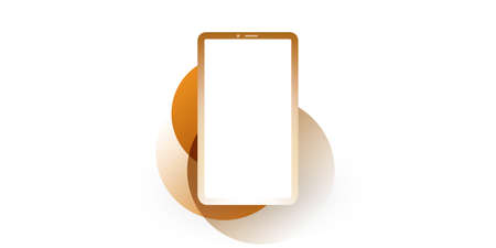 Smart Phone Layout with Blank Screen, Technology Background, Vector Illustrationのイラスト素材