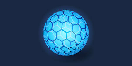 Abstract Globe Design - Wide Layout, Vector Design Template with Copy Spaceのイラスト素材