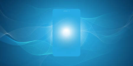 Abstract Blue Minimal Style Cloud Computing, Networks Structure, Telecommunications Concept Design,...