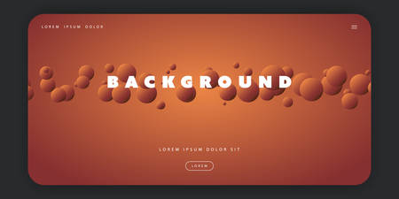 Abstract Bubbly Minimal Geometric Pattern Background Template, Gradient Shapes Composition, Futuristic Poster or Landing Page Design - Vector Illustrationのイラスト素材