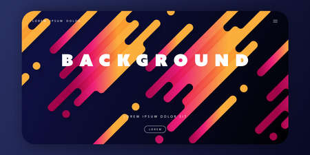 Abstract Colorful Minimal Geometric Pattern Background Template, Striped Gradient Shapes Composition, Futuristic Poster or Landing Page Design - Vector Illustrationのイラスト素材