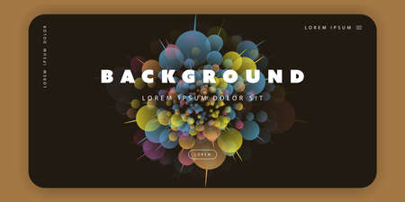 Abstract Colorful 3D Geometric Pattern Background Template, Gradient Shapes Composition, Futuristic...