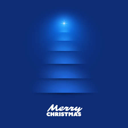 Modern Abstract Christmas Greetings Card Design With Christmas Tree Silhouetteのイラスト素材