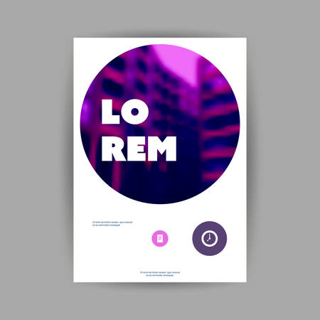 Dark Purple Monochrome Modern Style Flyer or Cover Design for Your Business with Blurred Urban Theme - Applicable for Business Reports, Presentations, Placards, Postersのイラスト素材