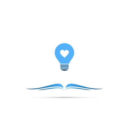 Open Book and Light Bulb - Creative Ideas Concept Designのイラスト素材