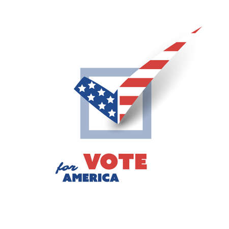 USA Voting Encouragement Design Concept with Tickのイラスト素材