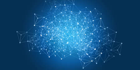 Modern Minimal Style Cloud Computing, Networks Structure, Telecommunications Concept Design, Network...