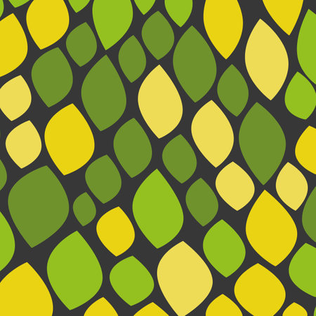 Abstract Leaves, Petals Pattern Background - Early Autumn, Seasonal Wallpaper Vector Illustrationのイラスト素材