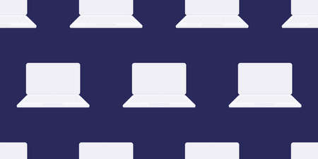 Lots of Simple Minimalist Laptops - Pattern Background Design, Texture for IT, Web and Technology -...