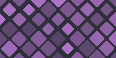 Dark Squares of Various Sizes and Shades of Purple - Geometric Mosaic Pattern, Abstract Background...