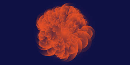 Dark Red Minimal Geometric Pattern Background Template, Overlapping Spiralling Shapes Composition, Futuristic Poster or Landing Page Design - Abstract Flower Shape - Vector Illustrationのイラスト素材