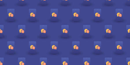 Lots of Simple Seamless Minimalist Mobile Phone Shapes with Speech Bubbles - Pattern Background...