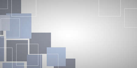 Blue and Grey Retro Style Background,Cover or Presentation Template, Creative Design for Web - Blank Overapped 3D Geometric Square Shapes with Copyspace - Illustration in Freely Editable Vector Formatのイラスト素材