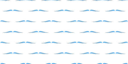 Seamless Rows of Simple Open Blue Books - Modern Style Texture on White Background - Vector Design