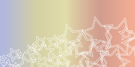 Colorful Retro Style Stars Pattern - Background with Copyspace for Wallpaper, Wrapper, Placard, Poster, Cover Designs - Illustration in Editable Vector Formatのイラスト素材