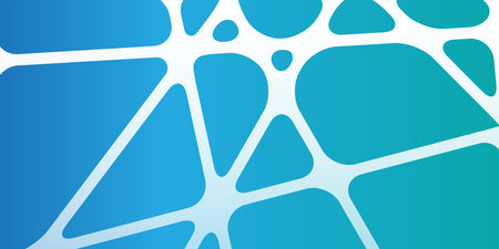 Blue Green and White 3D Thick Crossing Lines - Geometric Mesh, Mosaic Pattern,Abstract Gradient Background,Vector Template with Copyspace - Multi Purpose Base for Posters, Placards,Brochures,Web Sitesのイラスト素材