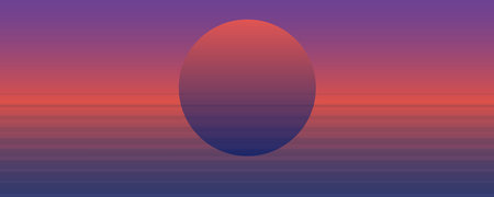 Abstract Colorful Minimal Geometric Pattern Background, Multi Purpose Template, Striped Gradient Shapes Composition, Retro Style Poster, Banner, Header or Landing Page Design - Vector Illustrationのイラスト素材