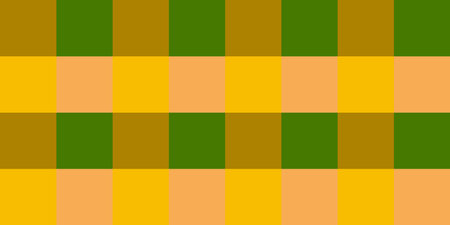 Abstract Tiled Surface Pattern with Random Colored Orange, Amber, Brown and Green Squares - Wide Scale Geometric Mosaic Texture - Generative Art, Vector Background Designのイラスト素材
