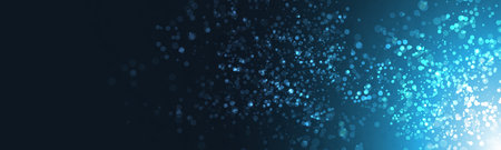 Banner Design Template with Abstract Blurred Colorful Background - Blue and White Colors, Dark Wide Scale Multipurpose Creative Vector Design for Web, Greeting Cards, Holiday Events, Postersのイラスト素材