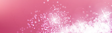 Banner Design Template with Abstract Blurred Colorful Background - Pink and White Colors, Light Wide Scale Multipurpose Creative Vector Graphic Design for Web, Greeting Cards, Holiday Events, Postersのイラスト素材