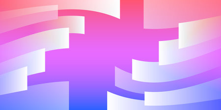 White, Red, Purple and Blue Colored Wallpaper, Background Design for Your Business - Abstract Geometric Gradient Texture Applicable for Web, Presentations, Placards, Posters - Creative Vector Templateのイラスト素材
