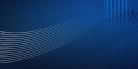 White and Blue Futuristic Wallpaper, Background Design for Your Business with Abstract Geometric Lines Pattern - Applicable for Web, Presentations, Placards, Posters - Creative Vector Templateのイラスト素材