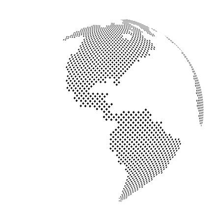 Big Transparent Spotted Earth Globe Design - Global Business, Technology, Globalization Concept, Vector Design Template - Isolated on White Backgroundのイラスト素材