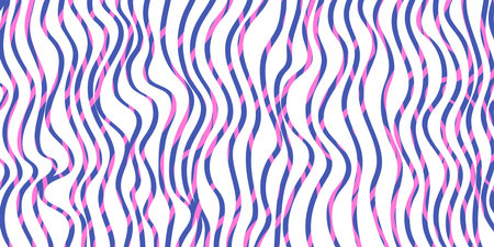 Red, Purple and Blue Retro Style Wallpaper, Background Design for Your Business with Abstract Geometric Lines Pattern - Applicable for Web, Presentations, Placards, Posters - Creative Vector Templateのイラスト素材