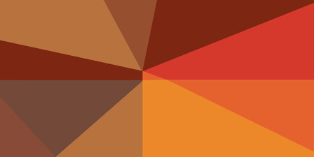 Brown and Red Geometric Background Design - Triangle Shapes, Stripes and Lines - Bauhaus Style -...