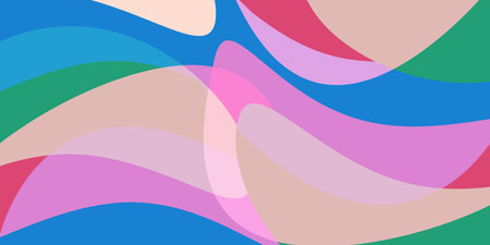 Colorful Abstract Background, Overlapping Translicent Round Geometric Shapesのイラスト素材
