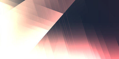 An abstract background with blurred light patterns and contrasts of shadowy and brightly lit geometric shapes. The soft colors and smooth transitions create a modern, dynamic, and versatile design.のイラスト素材