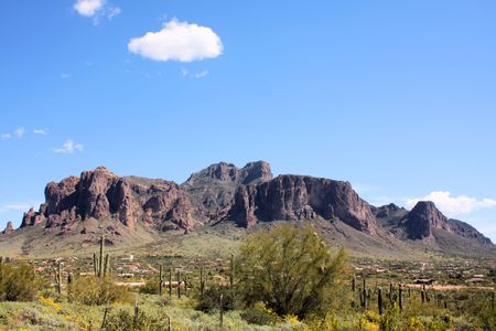Superstition Mountains, Arizonaの写真素材