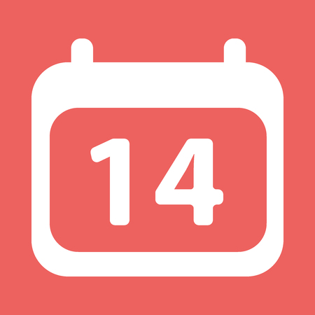 Valentine icon calendar. Love celebrate February illustration EPS10のイラスト素材