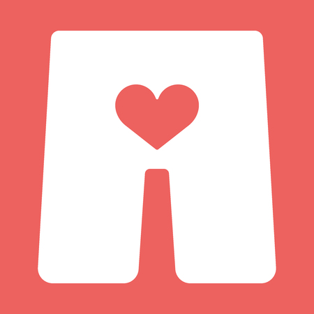 Underwear with heart icon illustration isolated vector eps10のイラスト素材