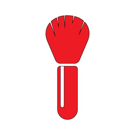 Make Up Brush Flat Icon illustration EPS10のイラスト素材