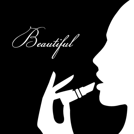 Beauty Girl Silhouette. Beautiful woman vector illustration eps10のイラスト素材