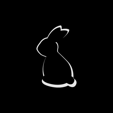 illustration of rabbit vector illustration eps10 flatの写真素材