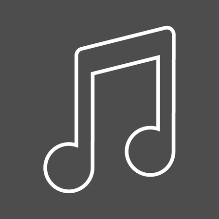 Music note icon outline transparent. Vector illustration eps10の写真素材