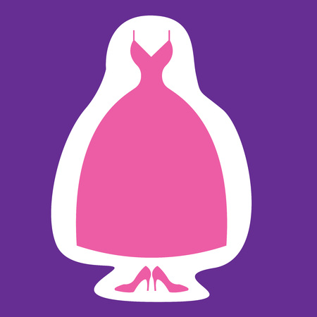 Elegant Woman Fashion Logo design vector template.Beauty Clothes store Logotype concept shop sale. Illustration flat vector icon eps10のイラスト素材