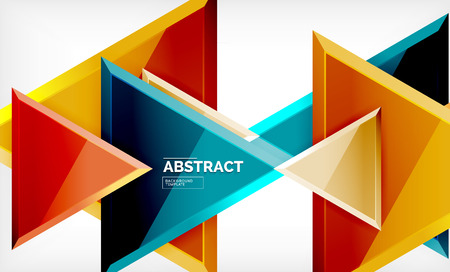 Triangular low poly background design, multicolored triangles