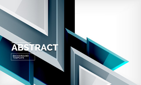 Triangles repetiton geometric abstract background, multicolored glossy triangular shapes, hi-tech poster cover design or web presentation template with copy spaceのイラスト素材