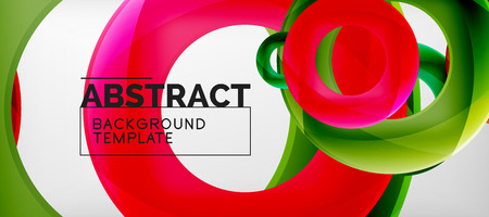 Colorful vector rings geometric abstract background, modern geometric pattern design. Business or technology presentation design template, brochure or flyer pattern, or geometric web banner, minimal styleのイラスト素材