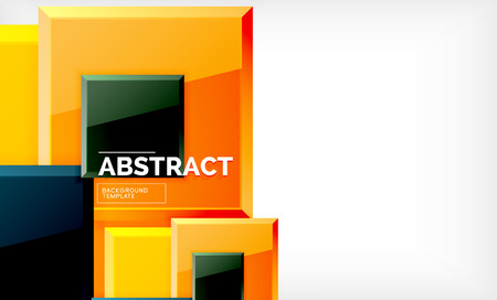 Square geometrical background, vector illustrationのイラスト素材
