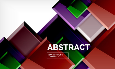 Square geometrical background, vector illustrationのイラスト素材