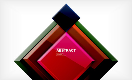 Square geometrical background, vector illustrationのイラスト素材